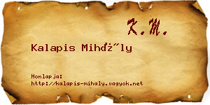Kalapis Mihály névjegykártya